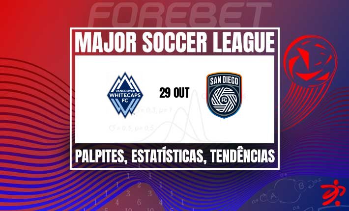 Vancouver Whitecaps tentam frear sequência de empates de San Diego em duelo pela Conferência Oeste da MLS