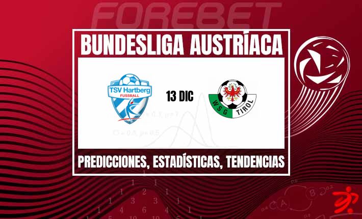 Hartberg y WSG Tirol buscan prolongar sus rachas invictas en un pulso igualado de la Bundesliga austríaca