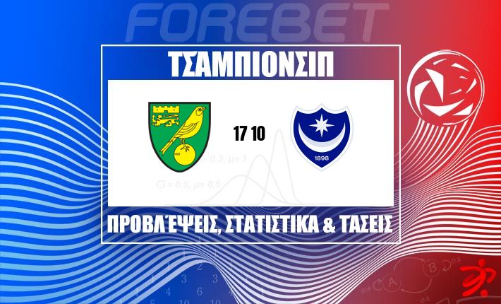 Norwich City – Portsmouth: Θα συνεχιστεί η παράδοση των ισοπαλιών;